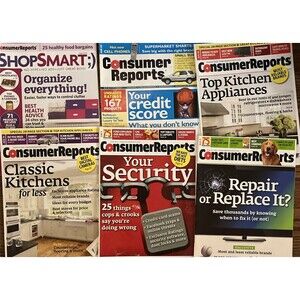 Lot of 6 Consumer Reports Magazines Shop Smart Best Buys